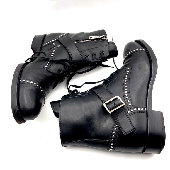 Prada Studded Leather Biker Combat Boots. FINAL REDUCTION! - Picture 4 of 9